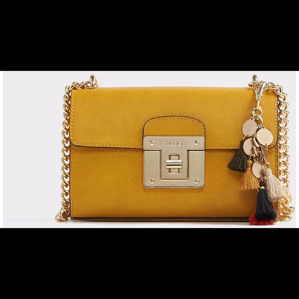 Authentic Aldo Pozzacchio Ginger Yellow Crossbody